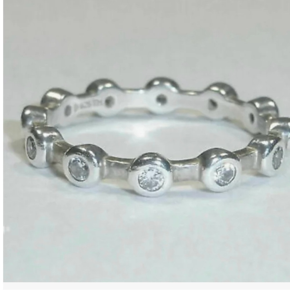 Silpada Silver Ring with Clear Stones - Picture 4 of 5